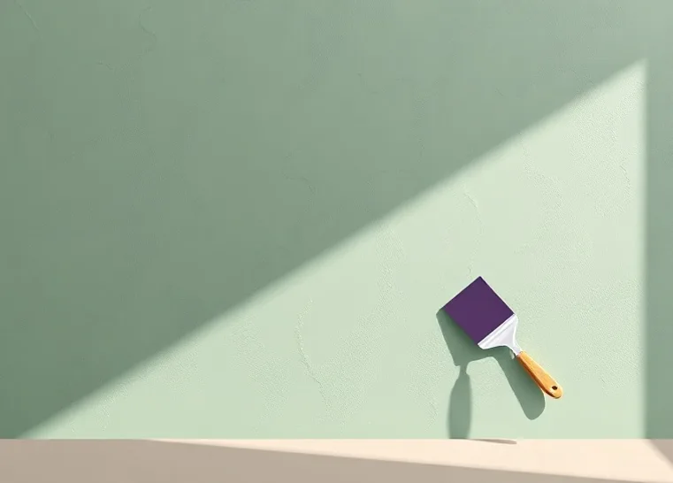 Application d'un enduit décoratif à la lisseuse sur un mur